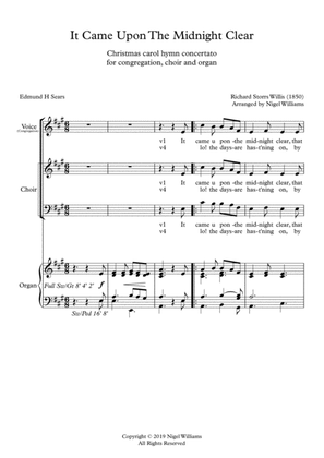 It Came Upon The Midnight Clear, Hymn Concertato for Congregation, Choir and Organ