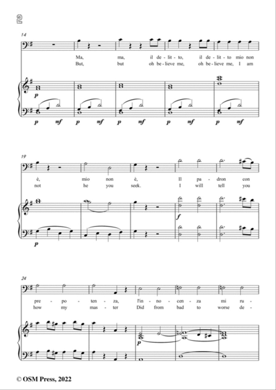 Mozart-Ah pietà,signori miei,in G Major,from 'Don Giovanni,K.527',for Voice and Piano Voice Solo scores gallery preview page 4