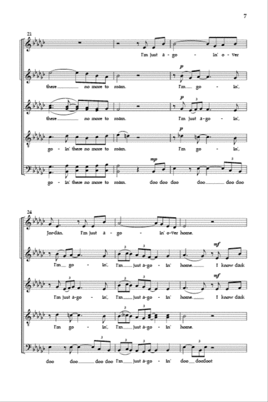 Poor Wayfaring Stranger Divisi scores gallery preview page 6