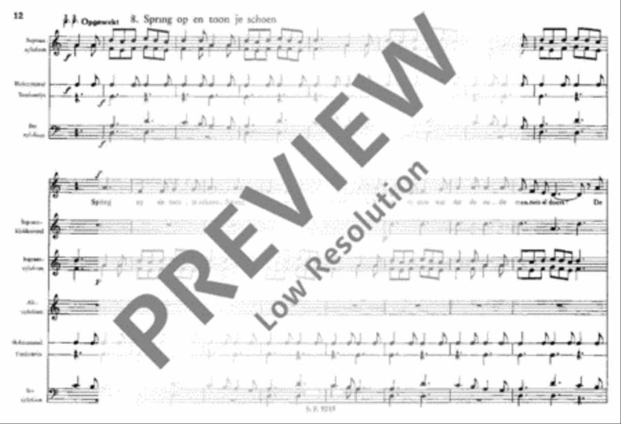 11 Nederlandse volksliederen Recorder scores gallery preview page 15