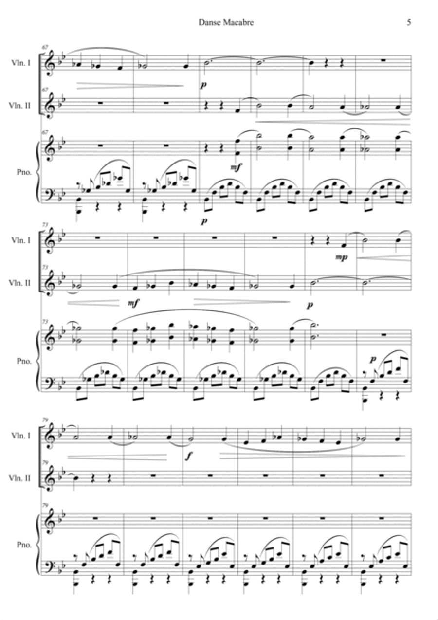 Danse Macabre Danse Macabre Piano Trio scores gallery preview page 5