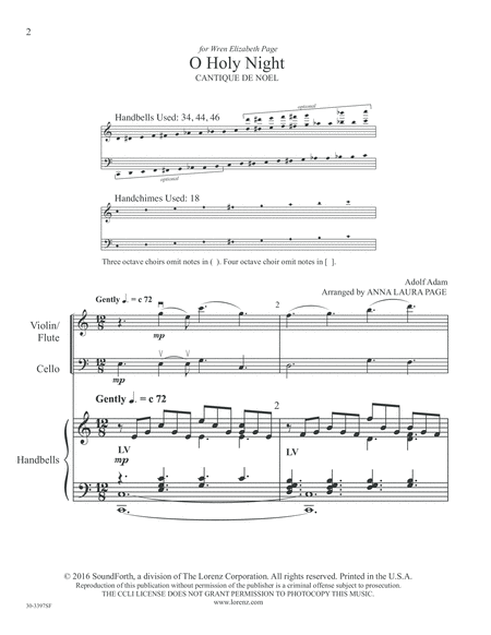 O Holy Night - Score and Parts for Violin and Cello