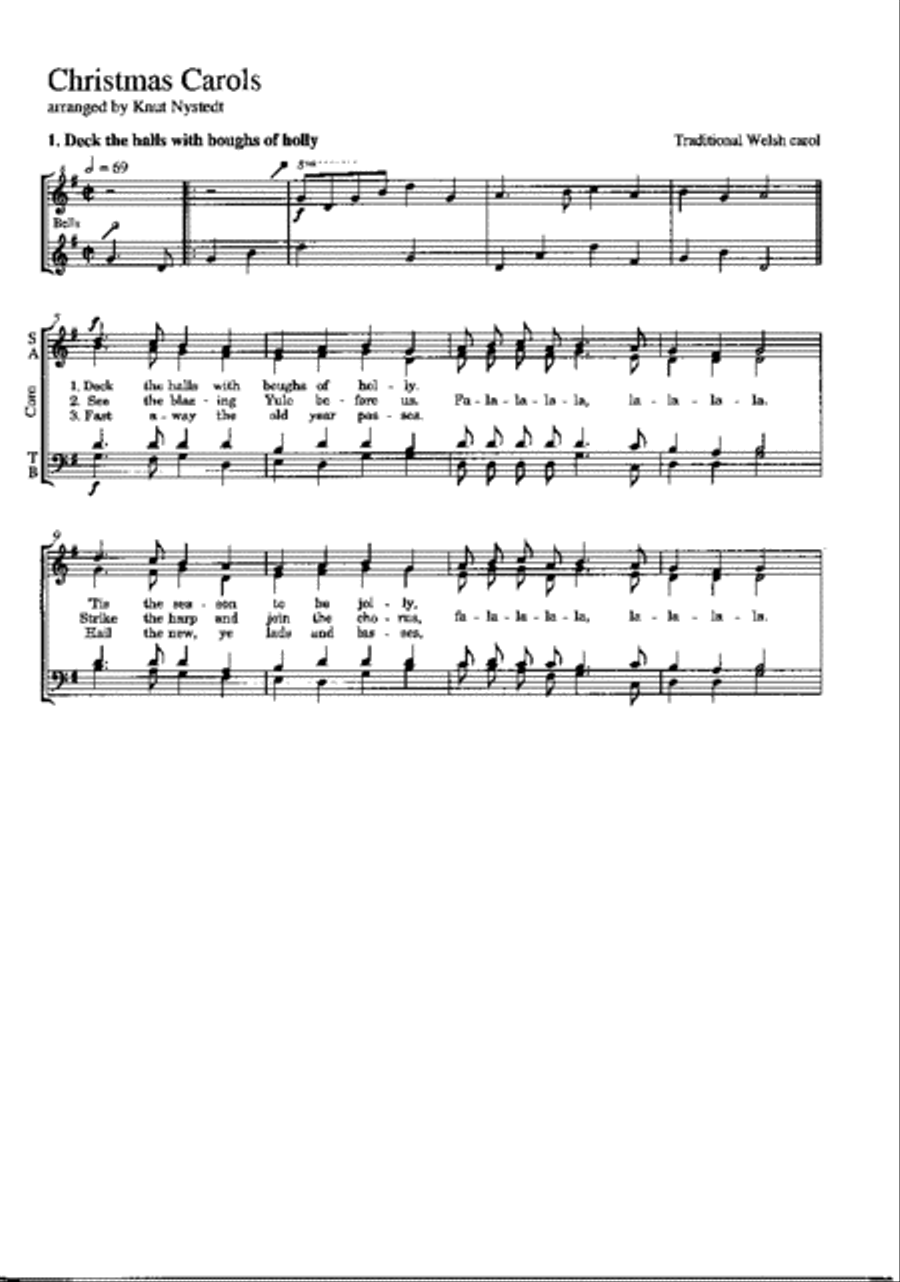 Nystedt: Christmas Carols Score scores gallery preview page 1