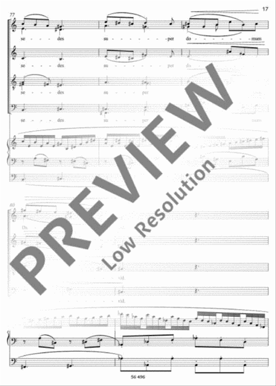 Laetatus sum 4-Part scores gallery preview page 18