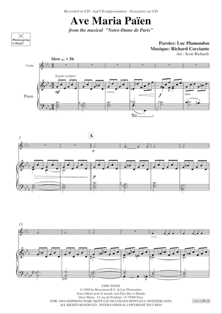 Ave Maria Ave Maria Violin Solo scores gallery preview page 4