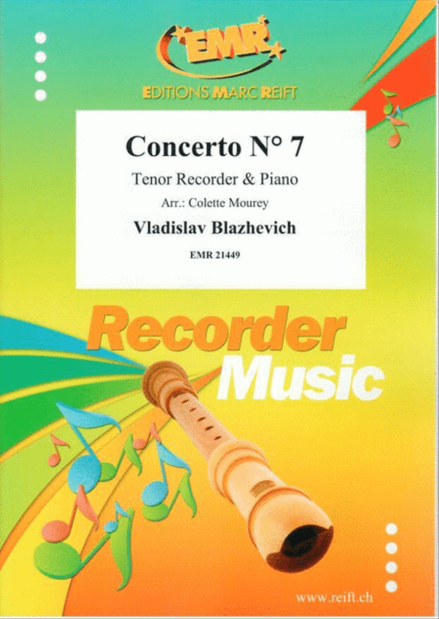 Concerto No. 7 Tenor Recorder scores gallery preview page 1