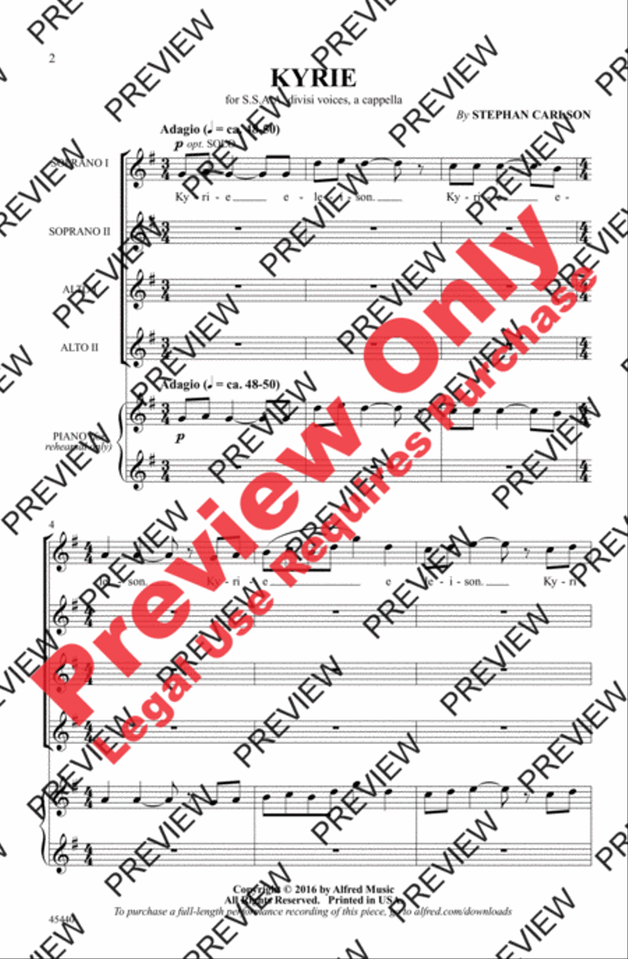 Kyrie Kyrie Women's Choir scores gallery preview page 2