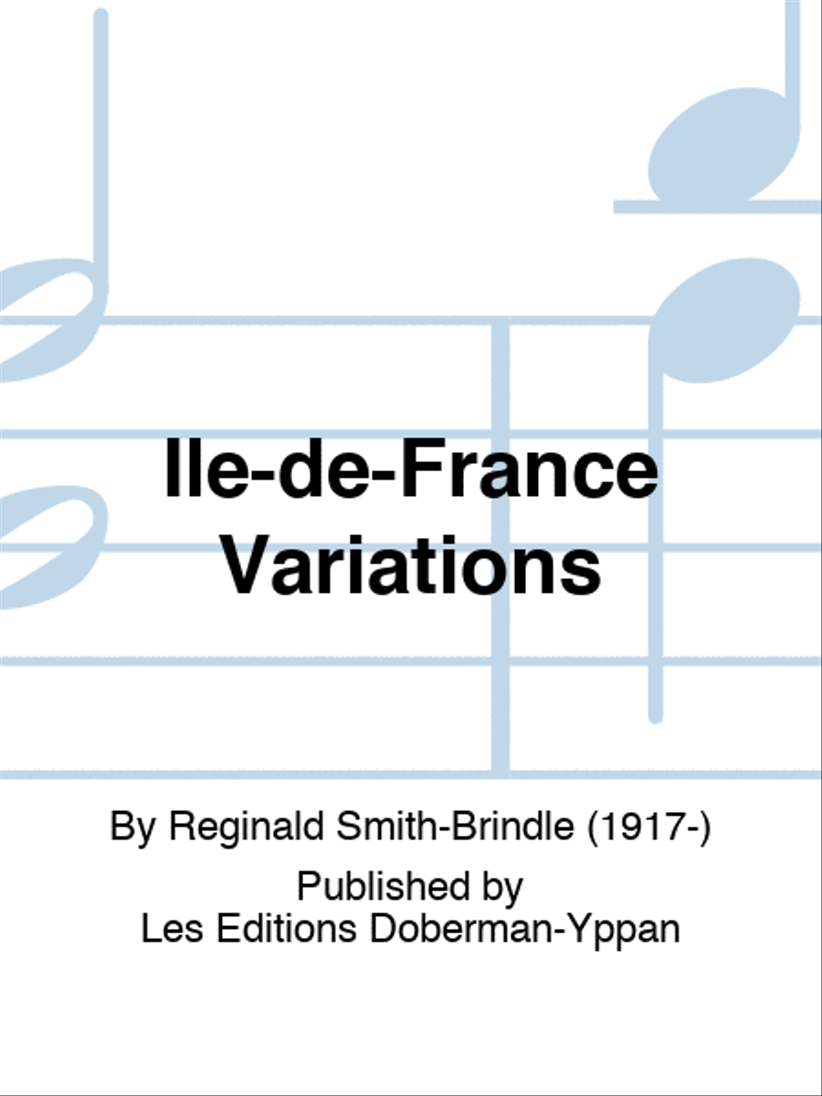 Île-de-France Variations Île-de-France Variations Classical Guitar scores gallery preview page 1