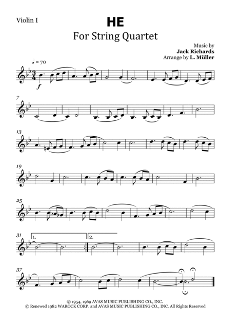 He String Quartet scores gallery preview page 3