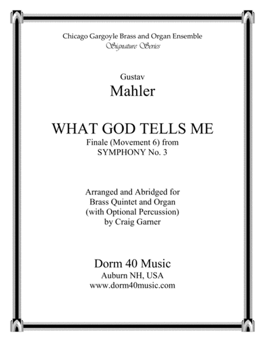 What God Tells Me (Finale from Symphony No. 3) (for Brass Quintet and Organ) image number null