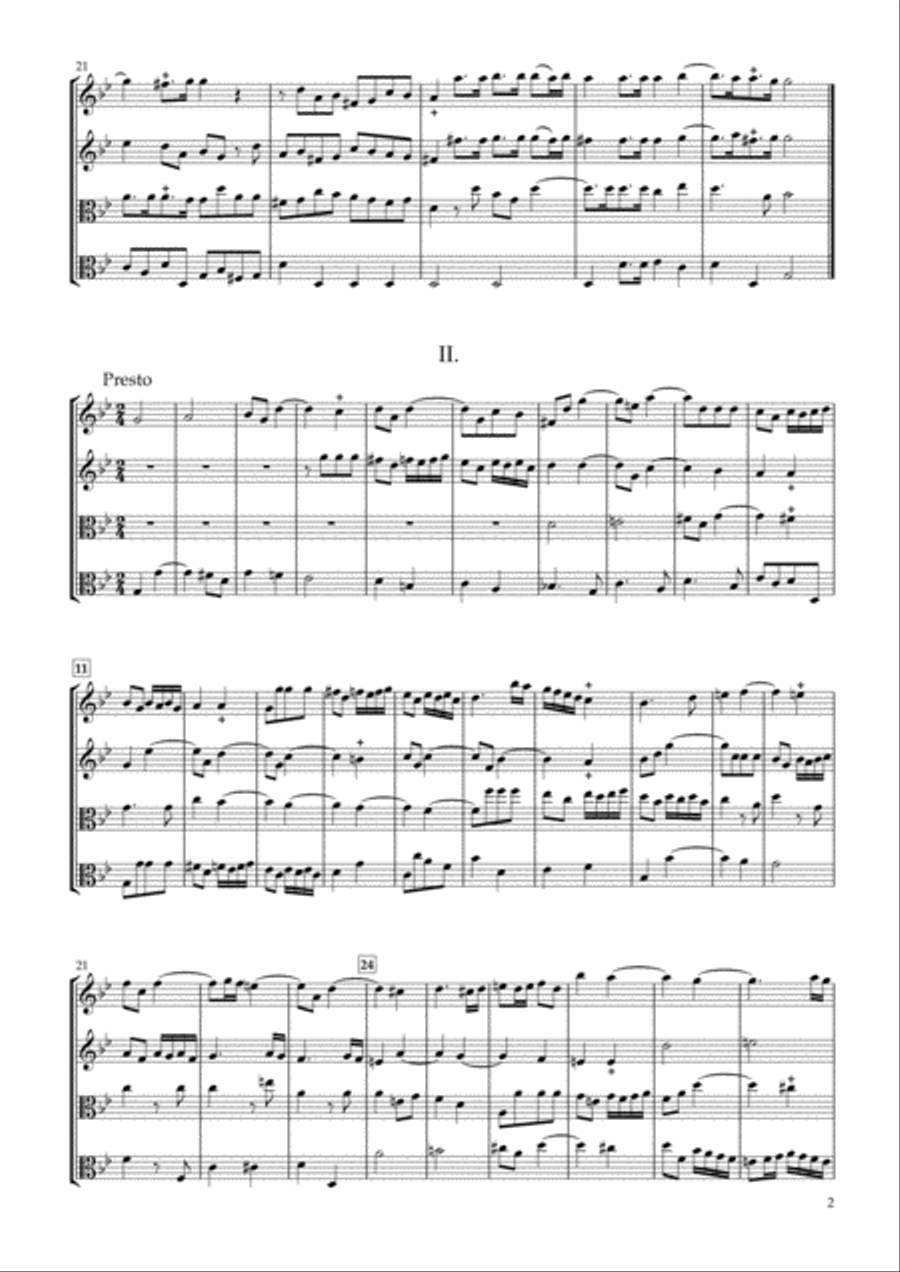 Sonata Op.34-1 for Two Violins & Two Violas String Duet scores gallery preview page 2