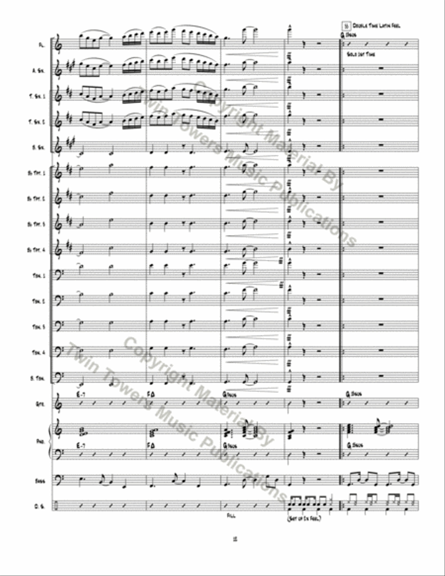 Lindos Olhos: Beautiful Eyes Jazz Ensemble scores gallery preview page 13