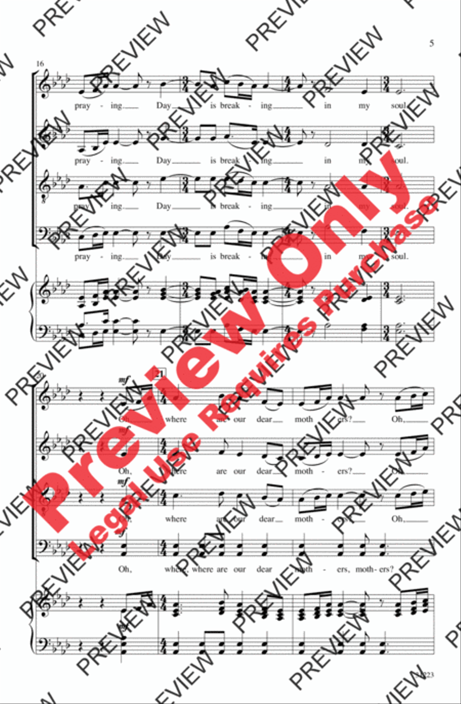 Bright Morning Stars Bright Morning Stars 4-Part scores gallery preview page 5