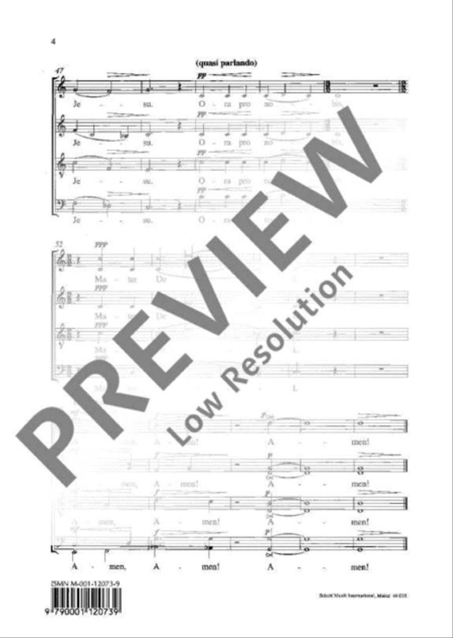 Ave Maria Ave Maria 4-Part scores gallery preview page 5