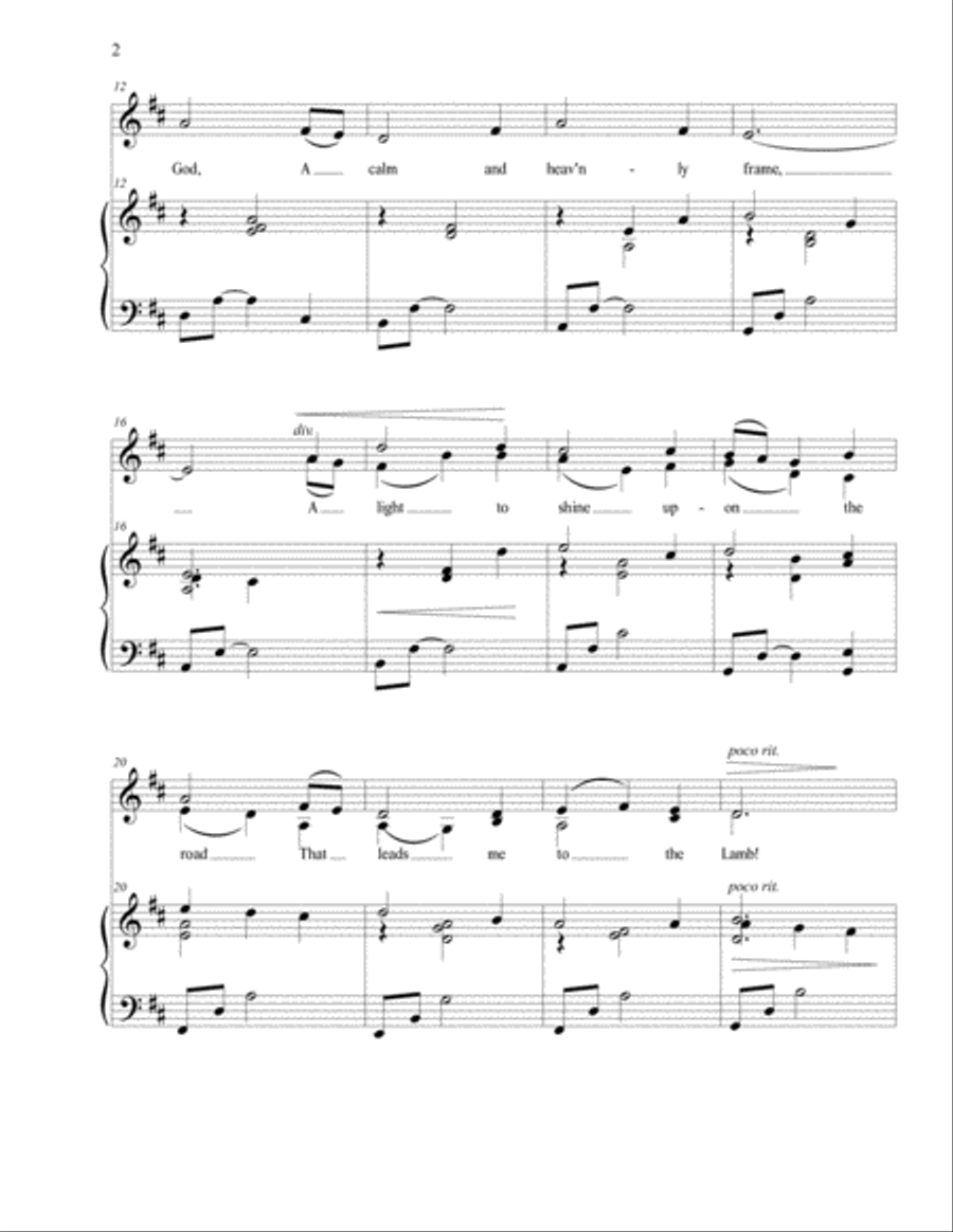 O for a Closer Walk with God 4-Part scores gallery preview page 2