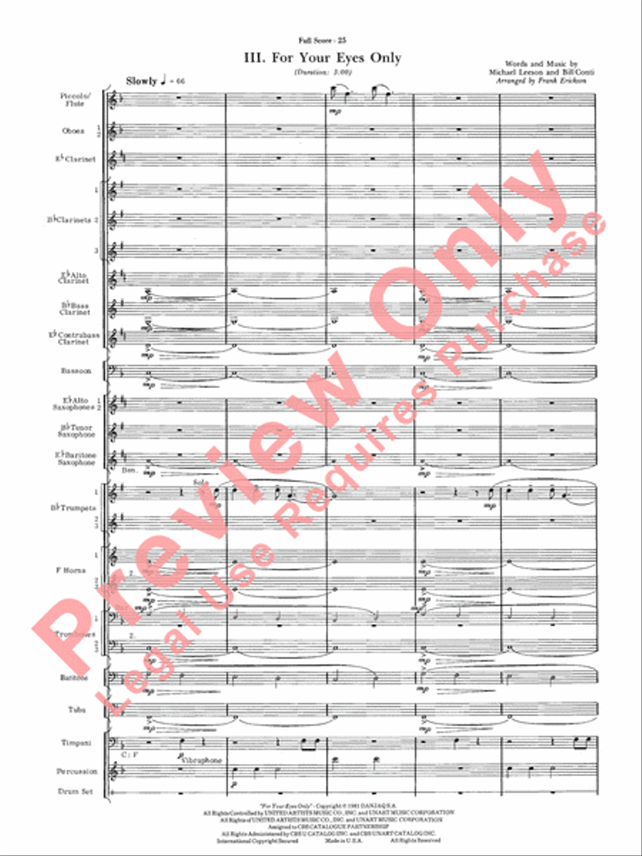 James Bond Suite Concert Band scores gallery preview page 27