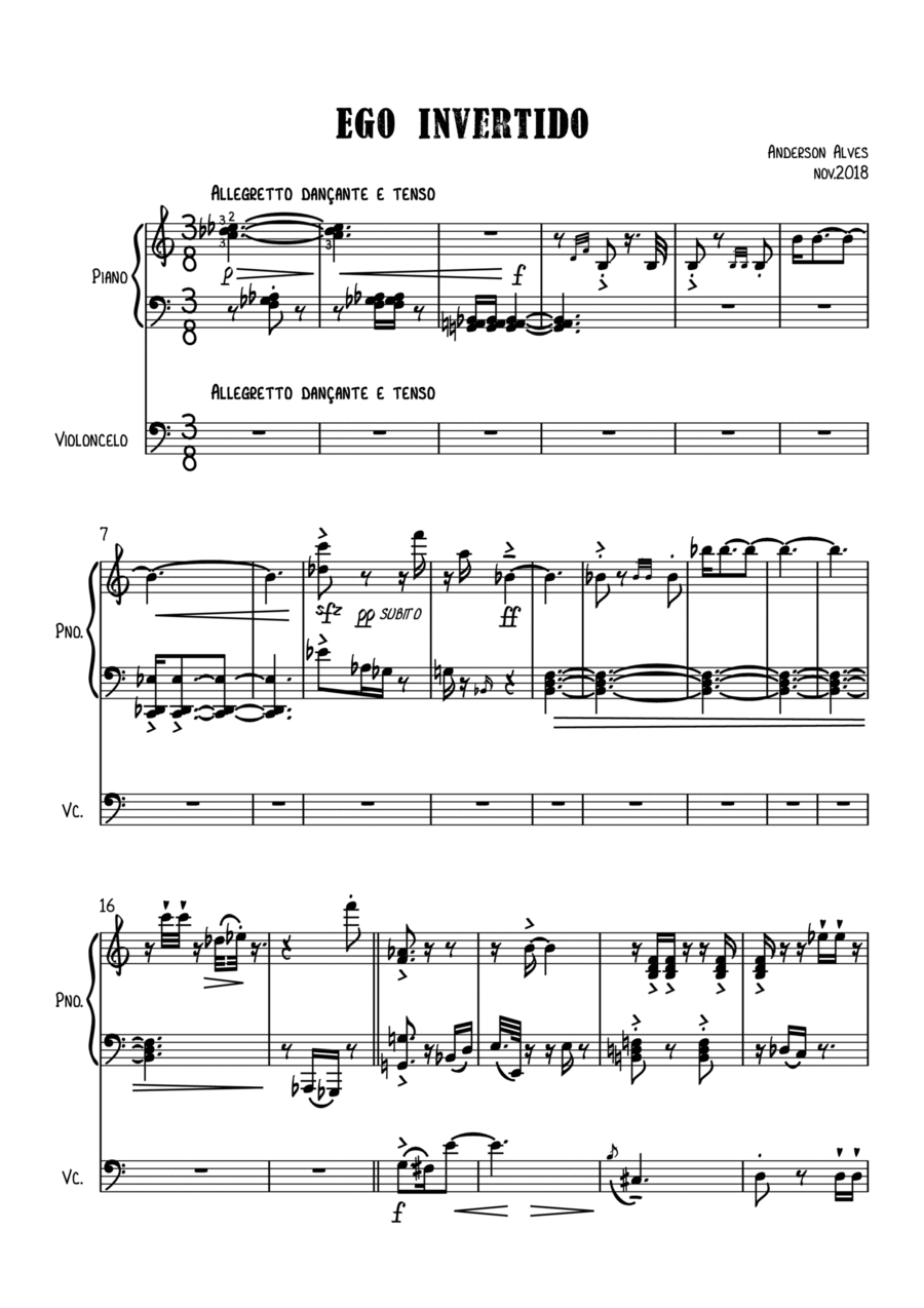 Ego invertido Ego invertido String Duet scores gallery preview page 1