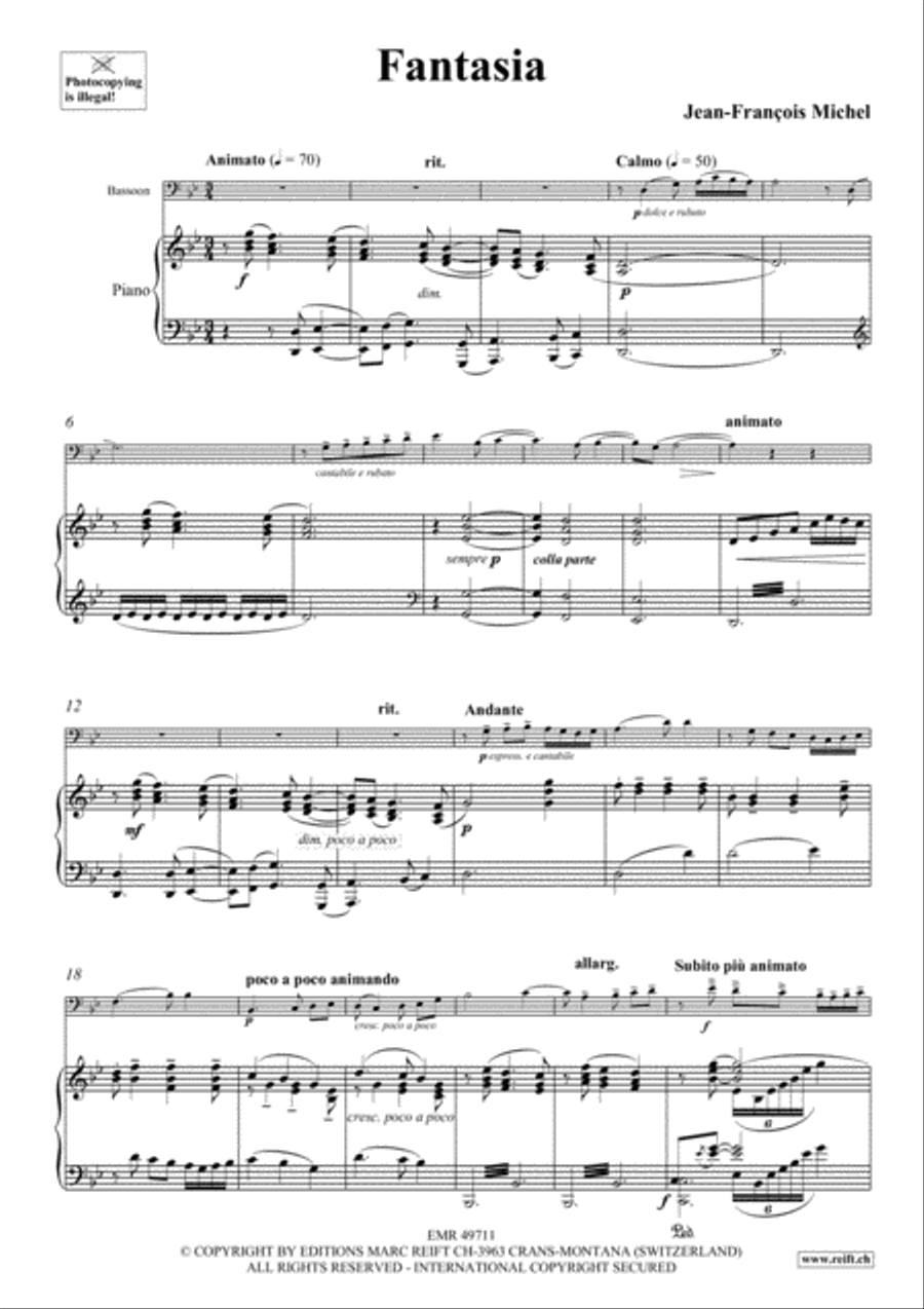 Fantasia Bassoon Solo scores gallery preview page 3
