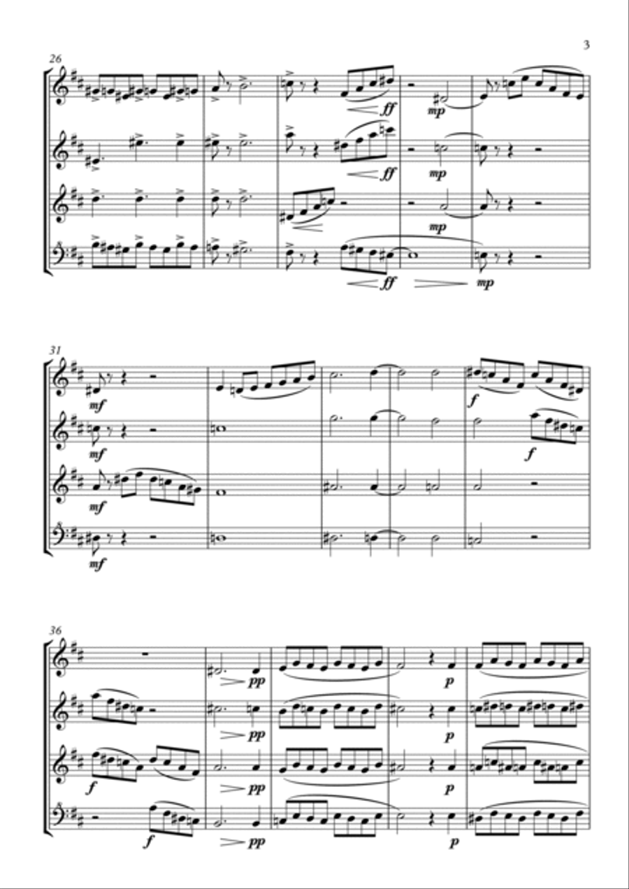 Presto for Recorder Quartet Chamber Music scores gallery preview page 3