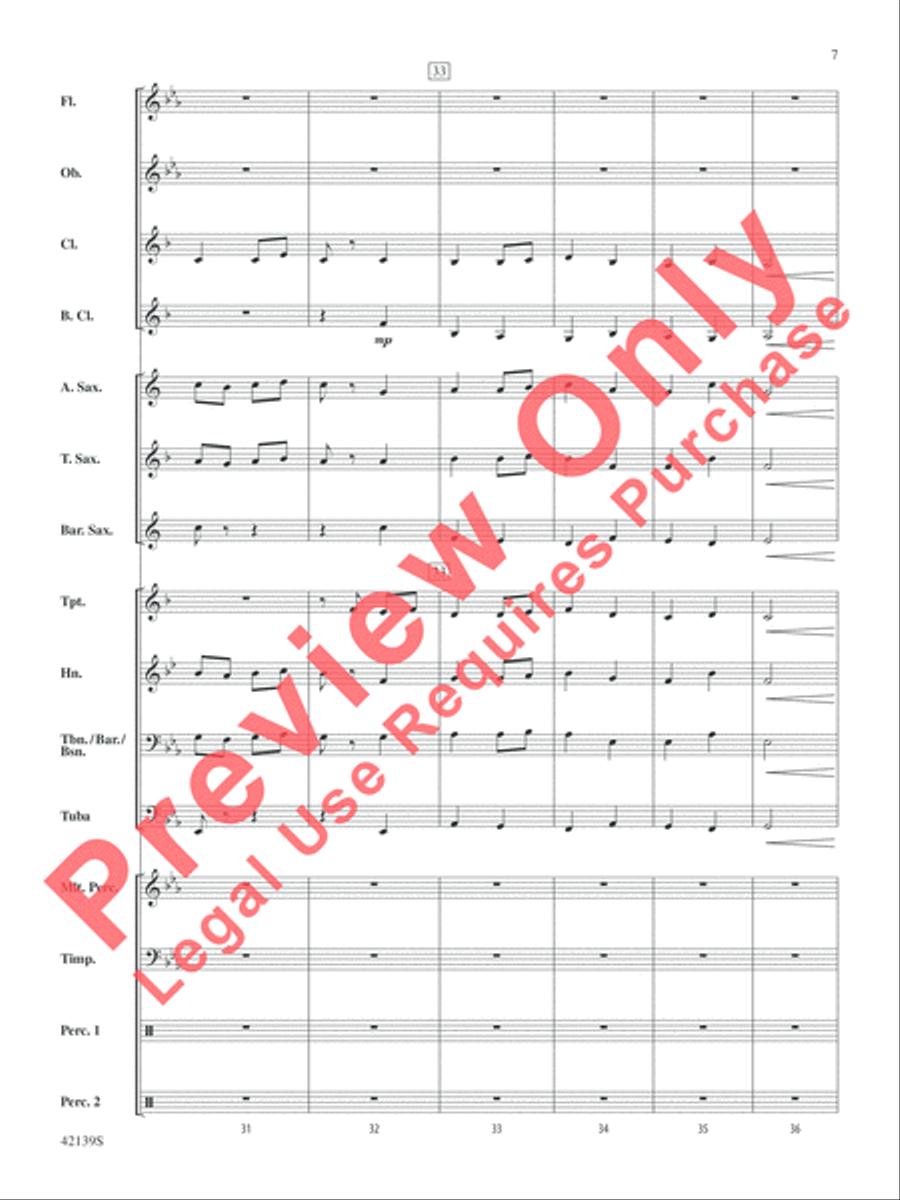 March for a Norwegian Penguin Concert Band scores gallery preview page 8