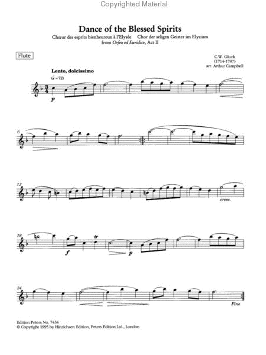 Gluck dance of the shop blessed spirits flute