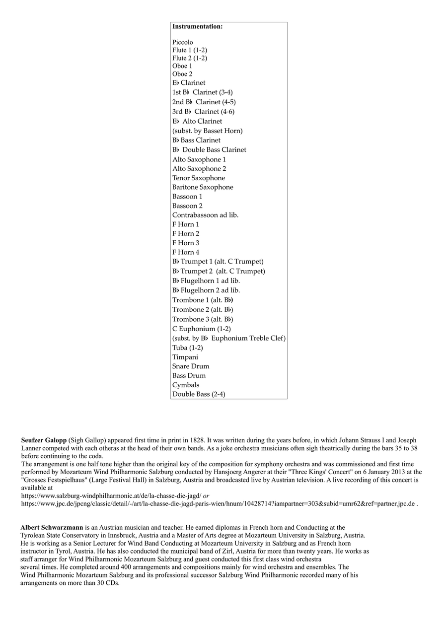 Seufzer Galopp (Sigh Gallop) op. 9 Concert Band scores gallery preview page 2