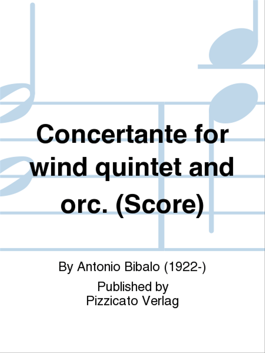 Concertante for wind quintet and orc. (Score)