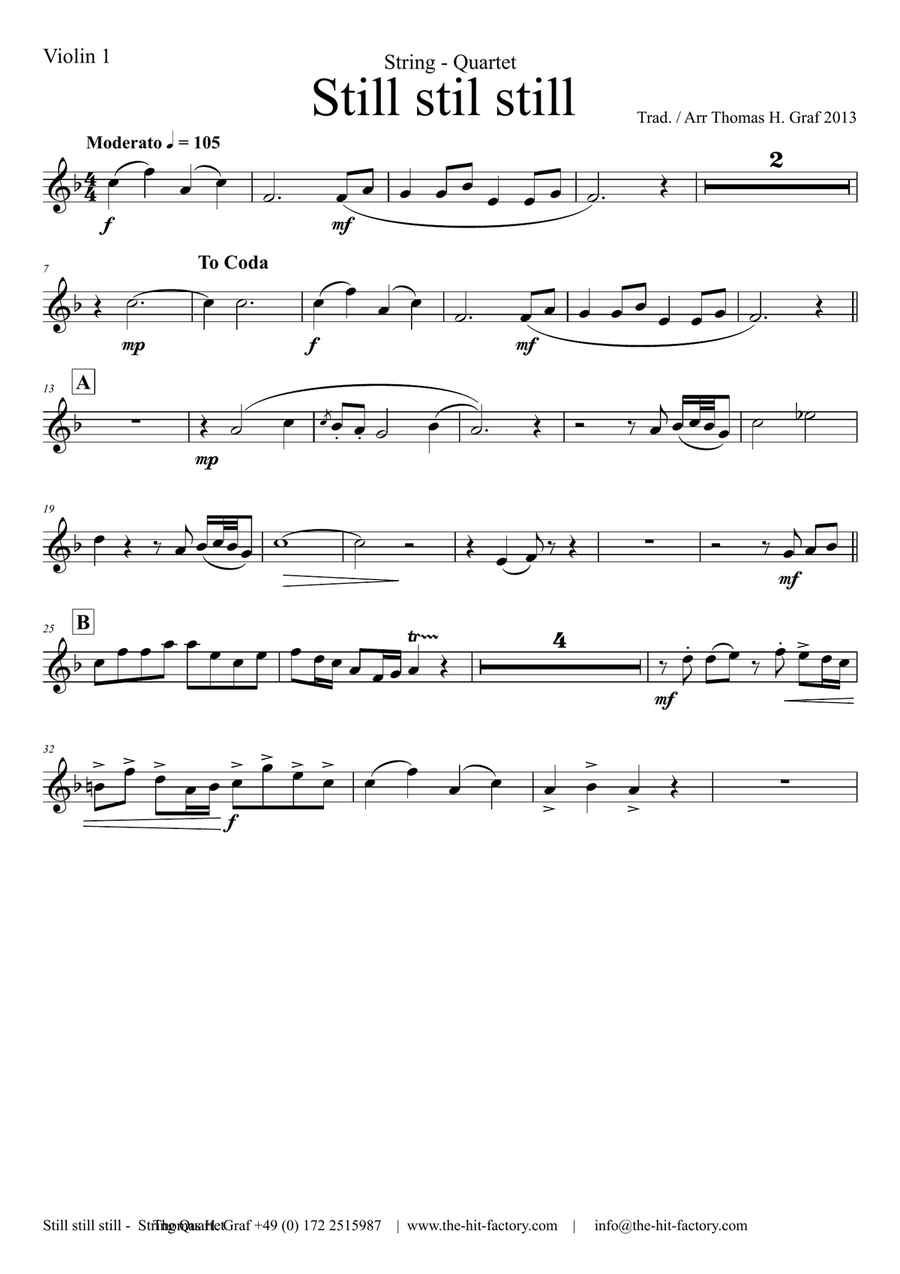Still Still Still - Christmas song - String Quartet String Quartet scores gallery preview page 4