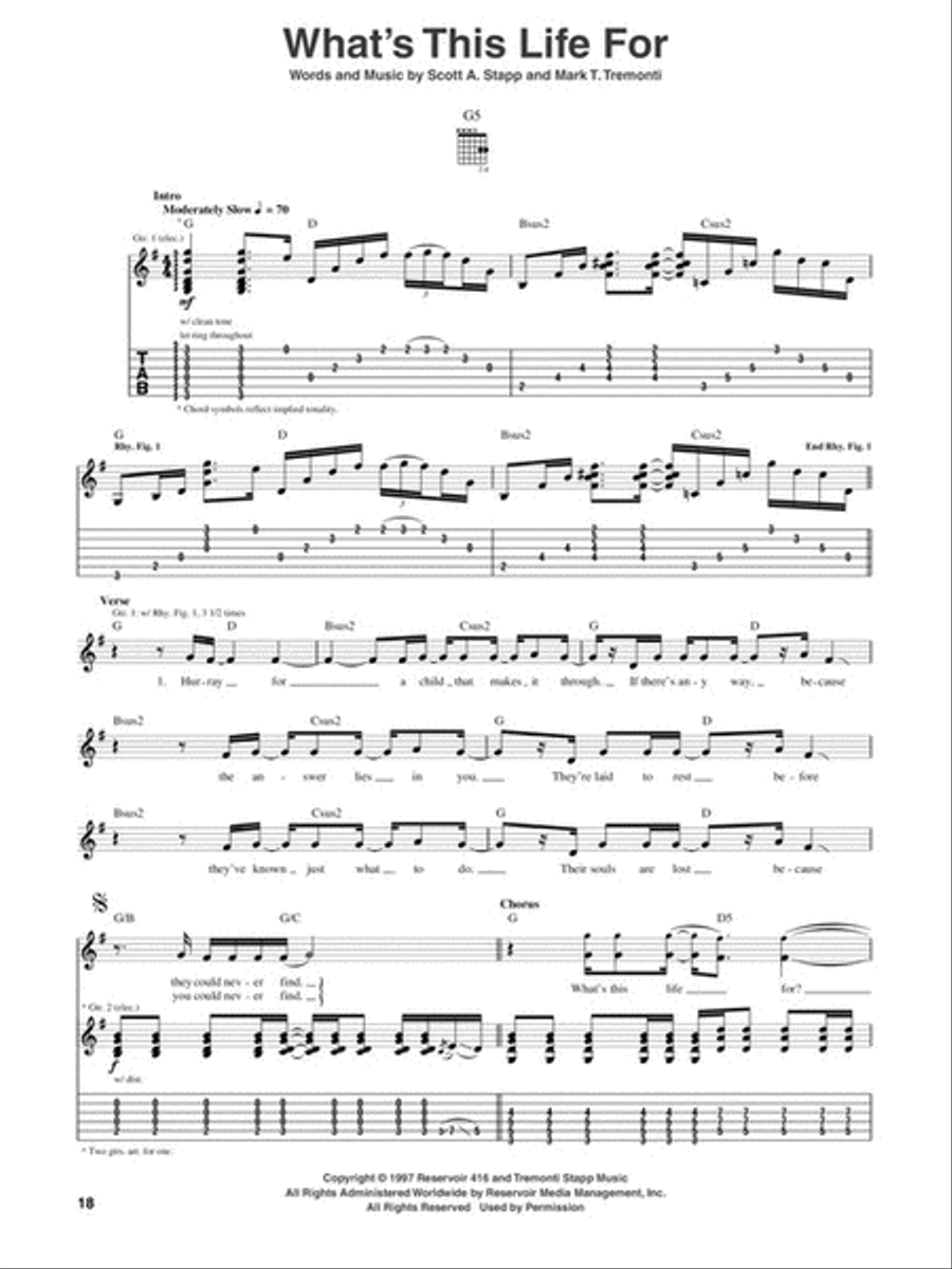 Creed – Greatest Hits Creed – Greatest Hits Electric Guitar scores gallery preview page 5