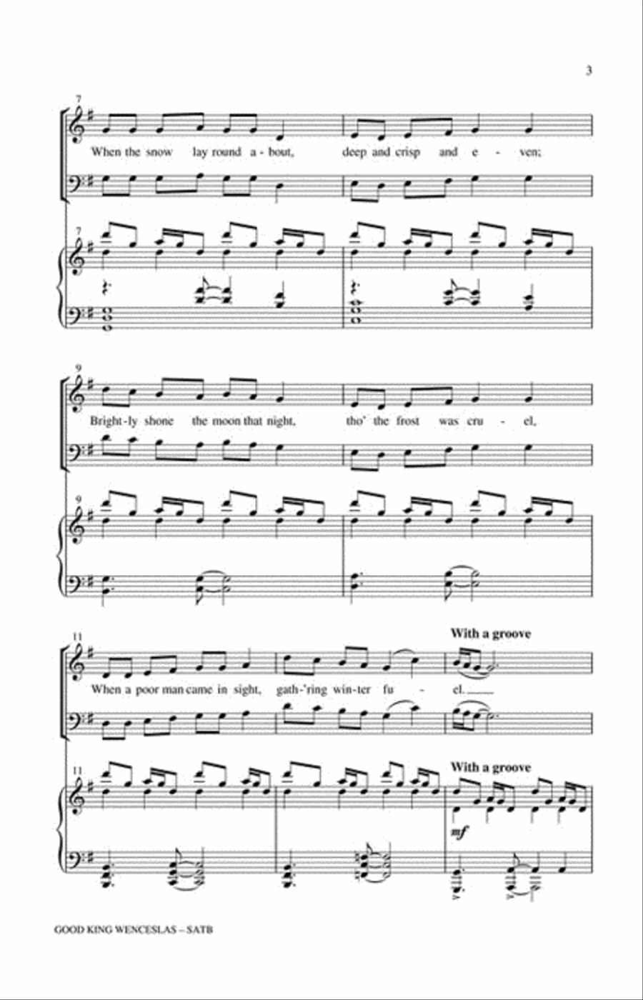Good King Wenceslas Good King Wenceslas 4-Part scores gallery preview page 3