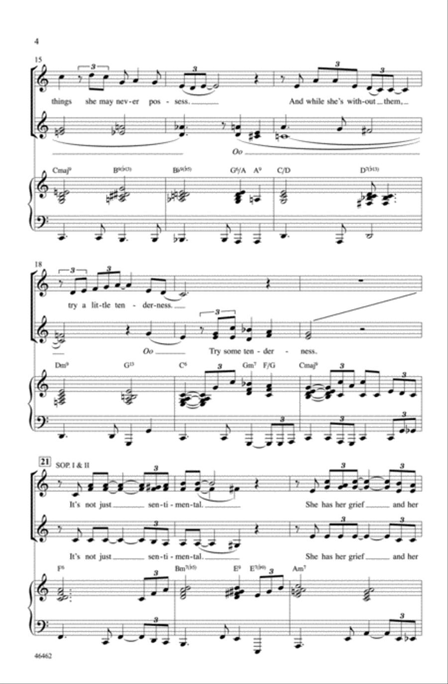 Try a Little Tenderness Choir scores gallery preview page 3