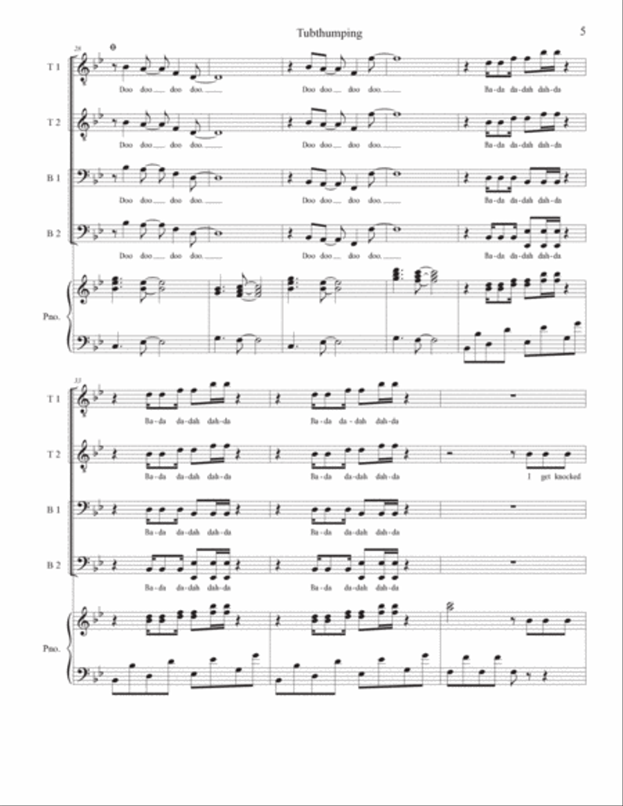 Tubthumping Tubthumping TTBB scores gallery preview page 5
