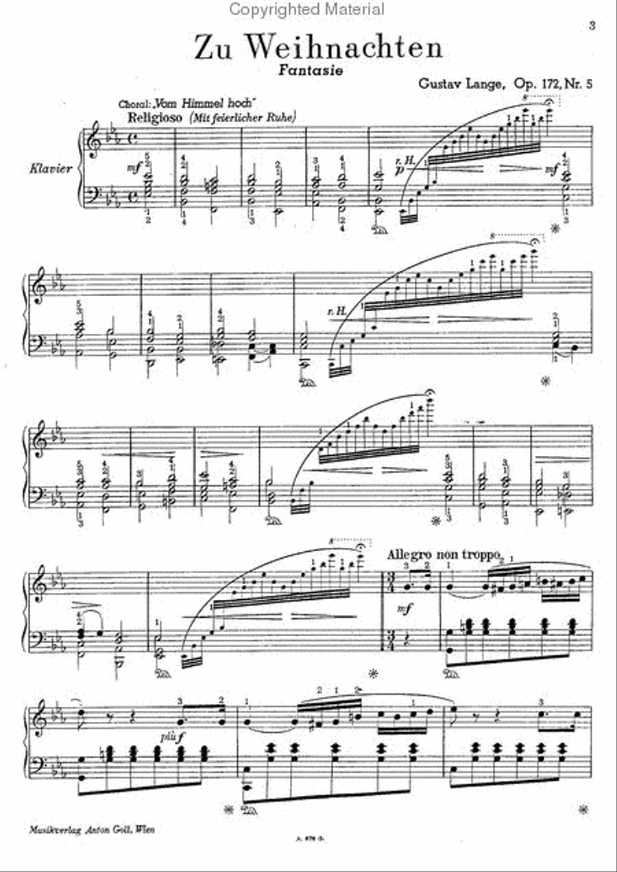 Zu Weihnachten op. 172/5 Zu Weihnachten op. 172/5 Piano Solo scores gallery preview page 2