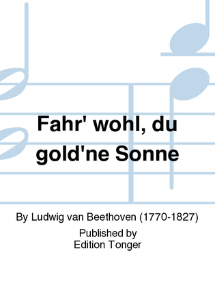 Book cover for Fahr' wohl, du gold'ne Sonne