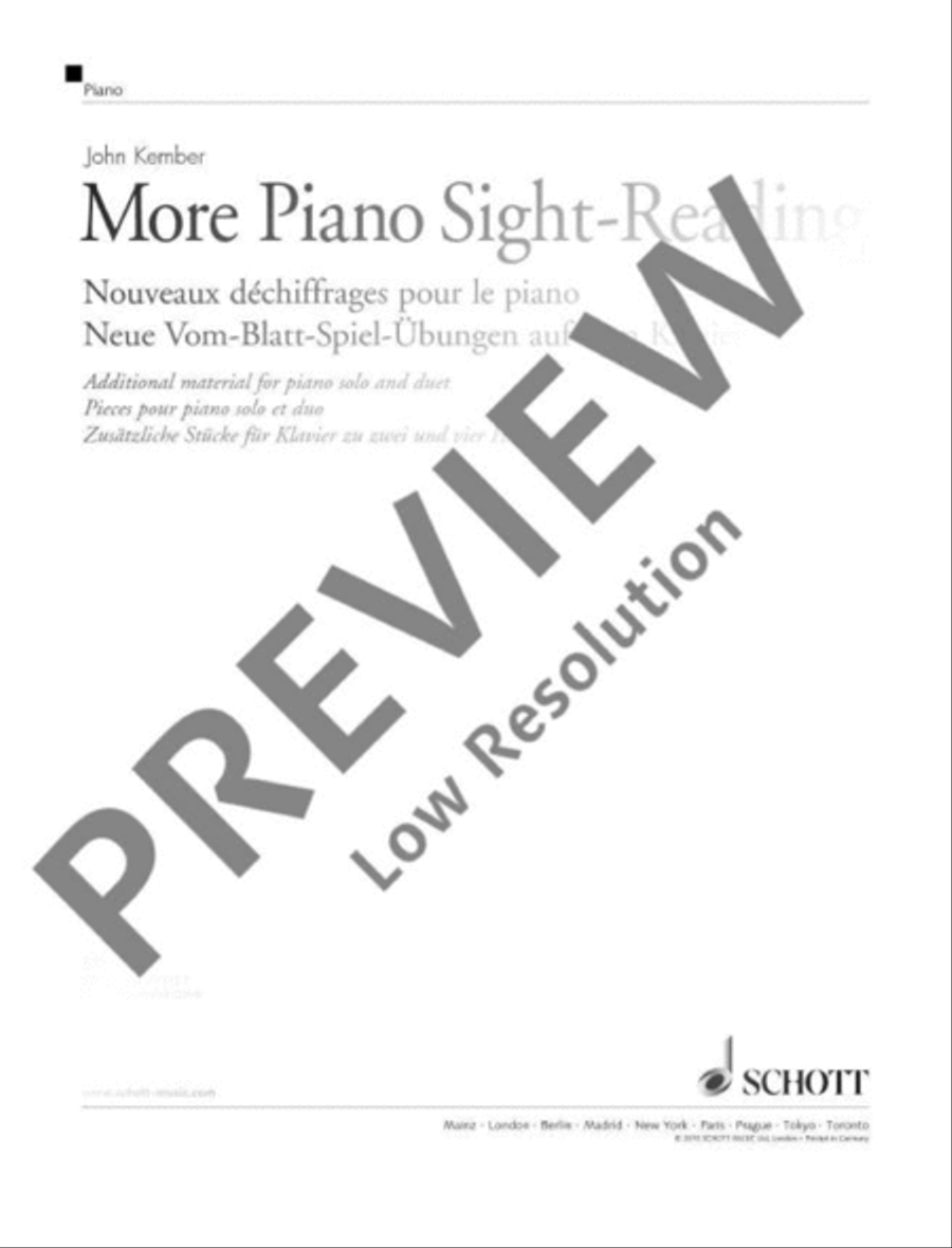 More Piano Sight-Reading 1 Piano Solo scores gallery preview page 2