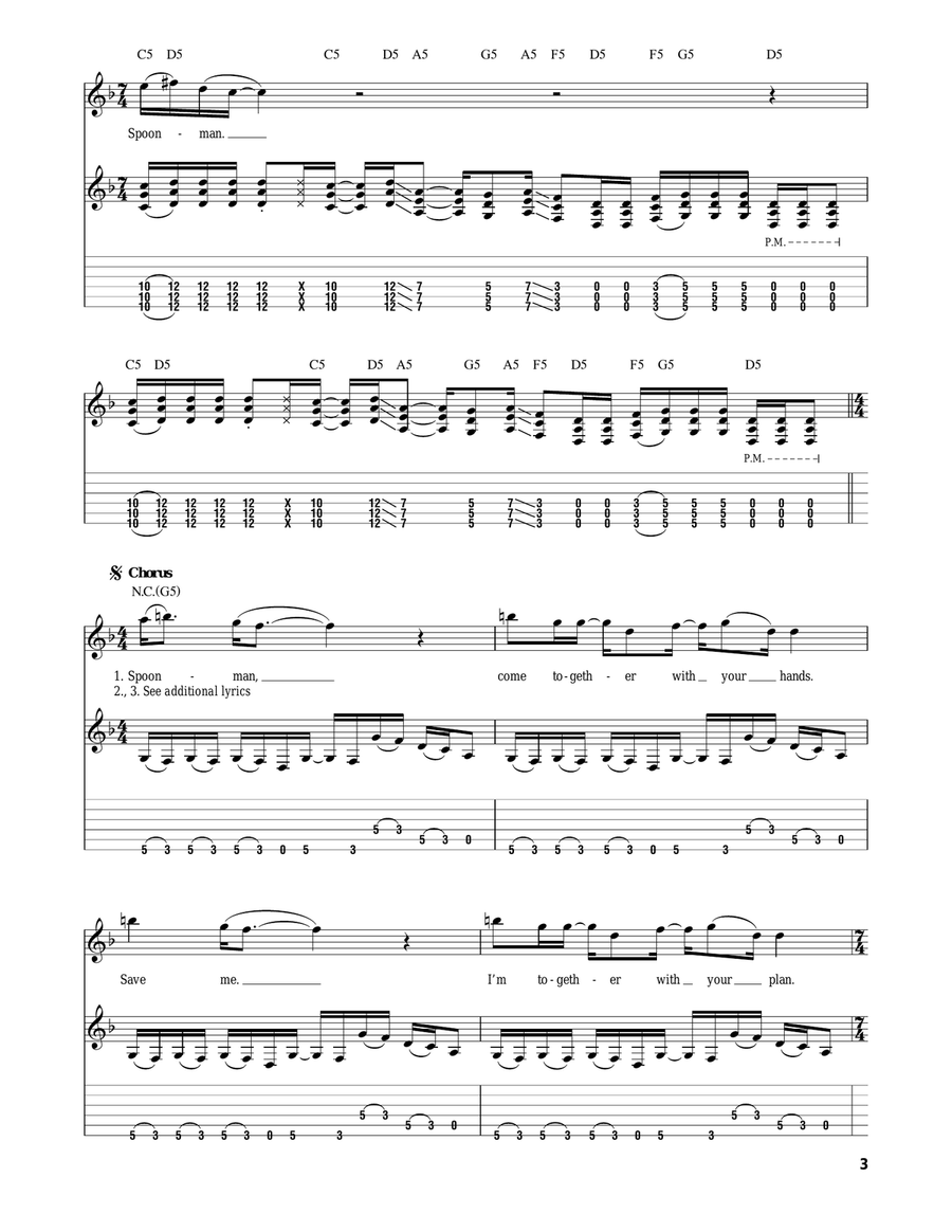 Spoonman Acoustic Guitar scores gallery preview page 3