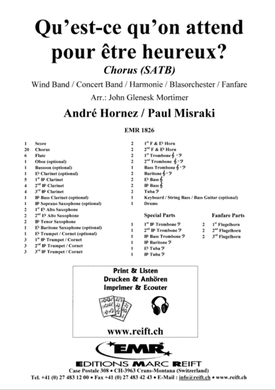 Qu'est-ce qu'on attend pour etre heureux 4-Part scores gallery preview page 2