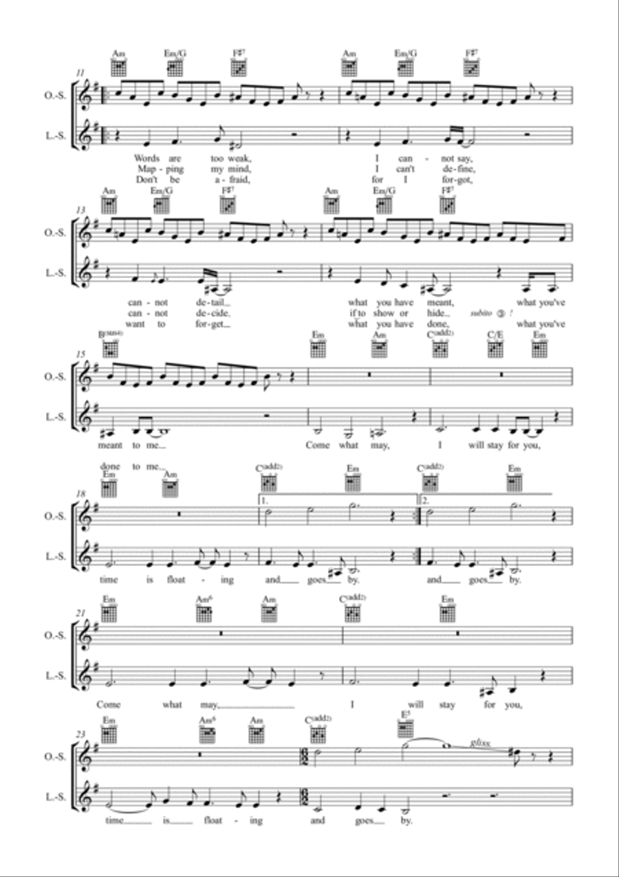 Come what may Come what may Voice Solo scores gallery preview page 2