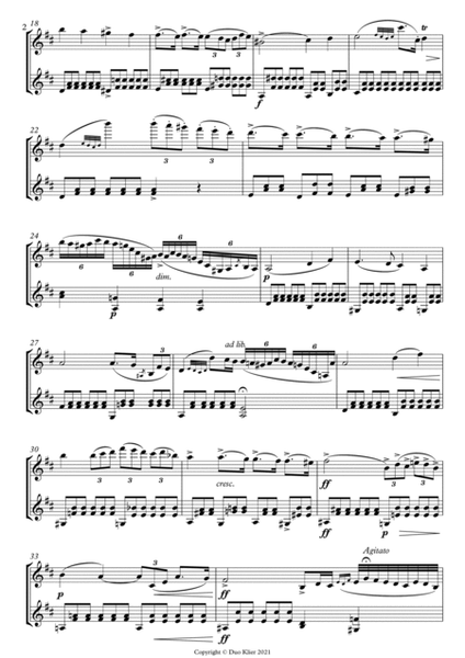 Paganini - Cantabile (Violin Duet)