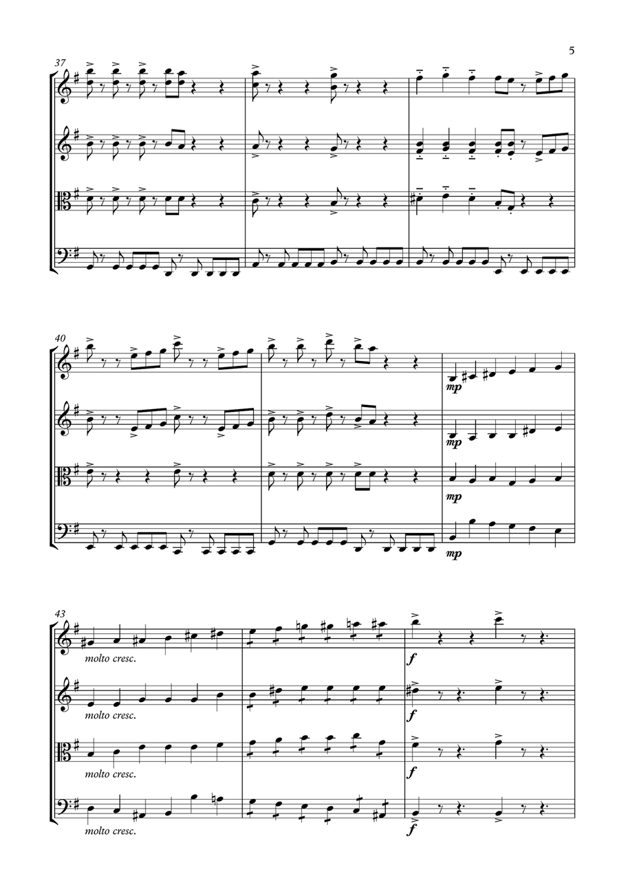 He's A Pirate String Quartet scores gallery preview page 5