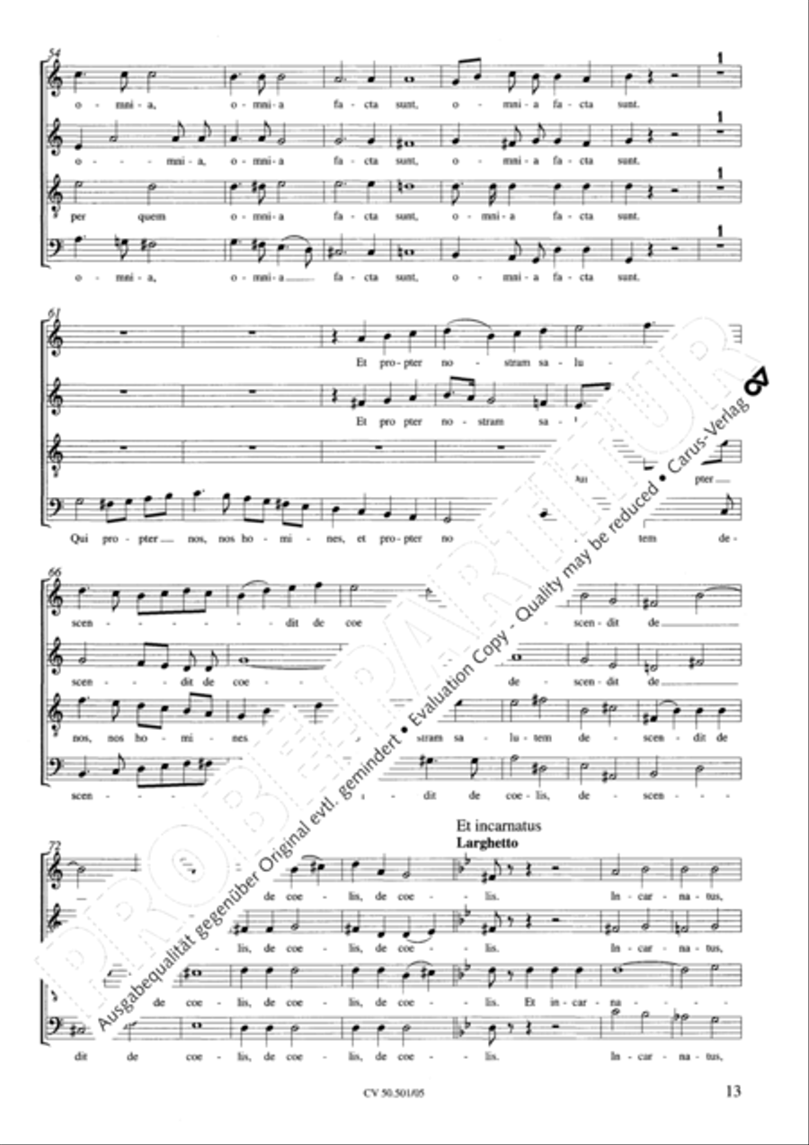 Mass in C Major 4-Part scores gallery preview page 14
