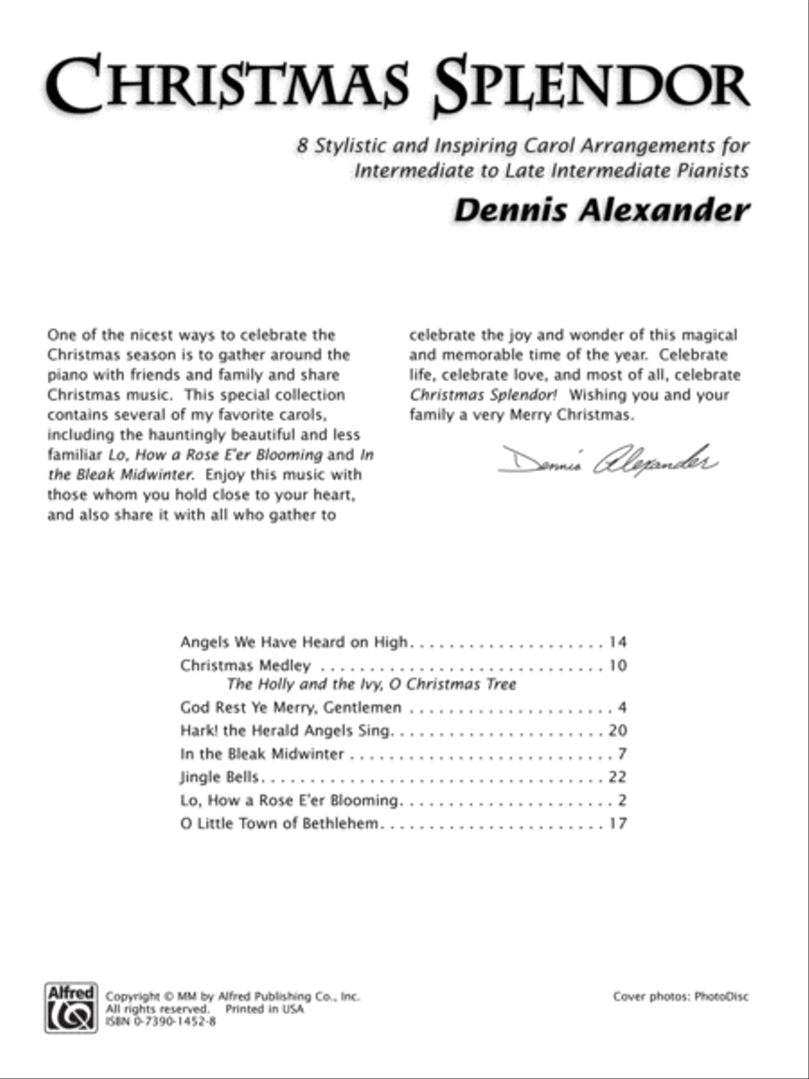Christmas Splendor Christmas Splendor Piano Solo scores gallery preview page 6