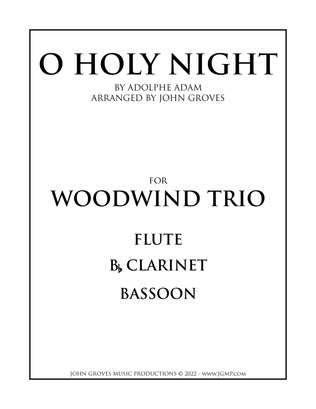 Book cover for O Holy Night - Flute, Clarinet, Bassoon (Woodwind Trio)