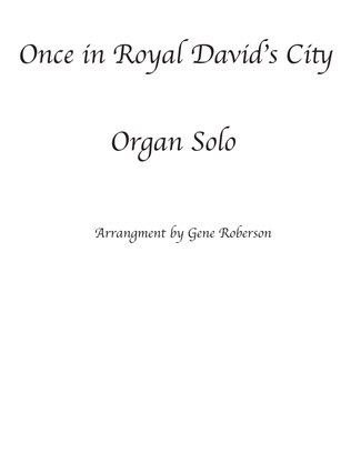 Book cover for Once in Royal Davids City ORGAN SOLO