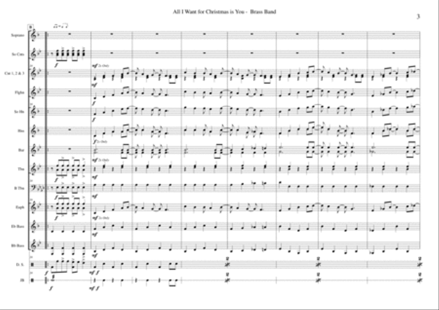 All I Want For Christmas Is You Brass Ensemble scores gallery preview page 3