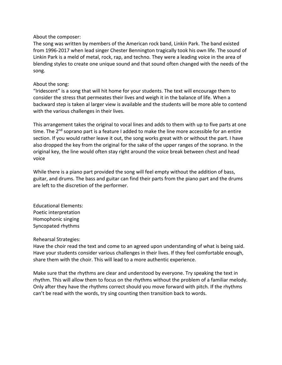Iridescent Iridescent 4-Part scores gallery preview page 2