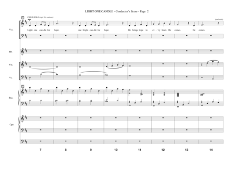 Light One Candle - Full Score Choir scores gallery preview page 2