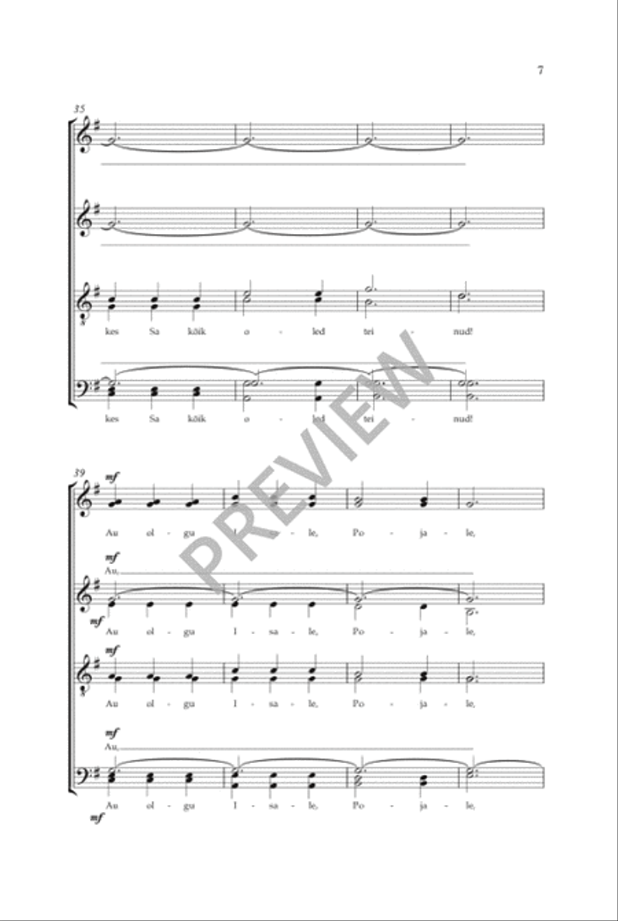 Taaveti laul Nr. 104 Taaveti laul Nr. 104 4-Part scores gallery preview page 8