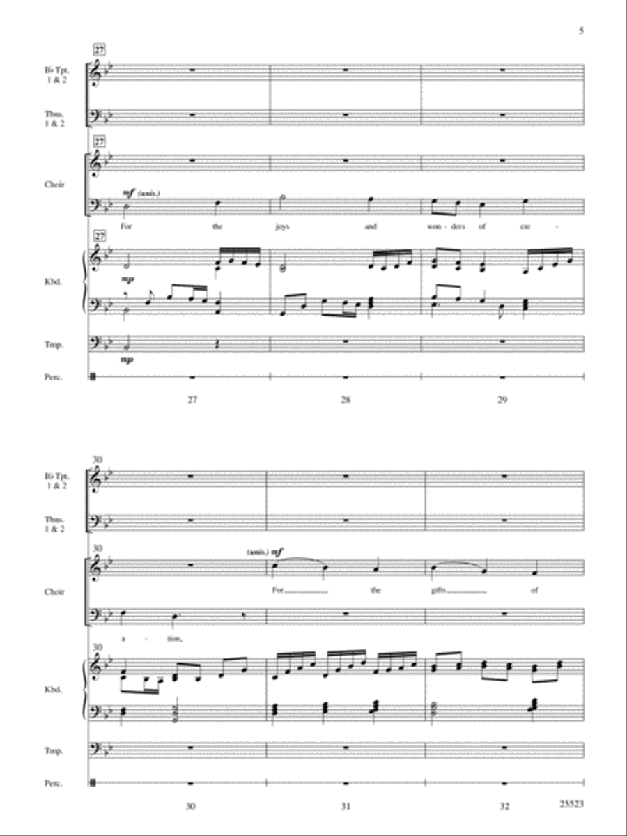 Thanks We Sing Choir scores gallery preview page 6