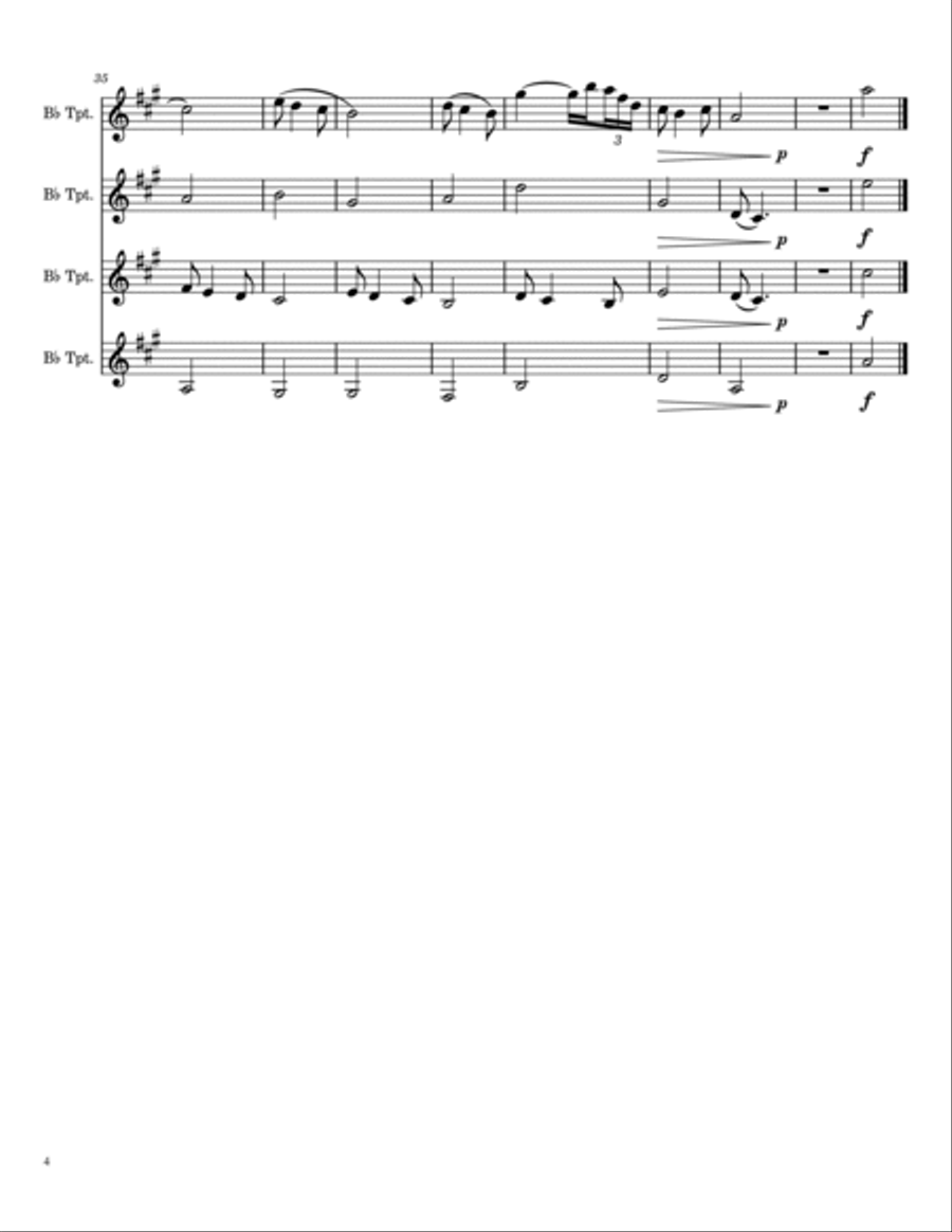 Wedding Day at Trouldhaugen Brass Quartet scores gallery preview page 4